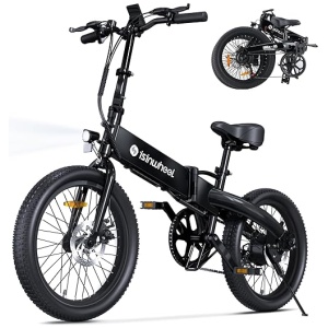 isinwheel U5 Electric Bike Adult 500W, 20" Folding Bikes, 20MPH Max Range 45+ Mile, 48V Removable Battery, Weighs Only 48.5lbs, Suitable for...
