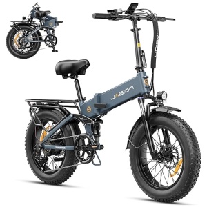 Jasion X-Hunter Electric Bike for Adults,1400W Peak Motor 30MPH Max Speed,48V 13AH Removable Battery, Full Suspension System Design,20''*4.0 Fat...