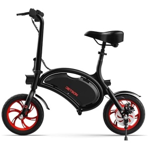 Jetson Bolt Folding Electric Ride-On Bike, Easy-Folding, Built-in Carrying Handle, Twist Throttle, Up to 15.5 MPH, Ages 13+