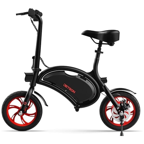 Jetson Bolt Folding Electric Ride-On Bike, Easy-Folding, Built-in Carrying Handle, Twist Throttle, Up to 15.5 MPH, Ages 13+