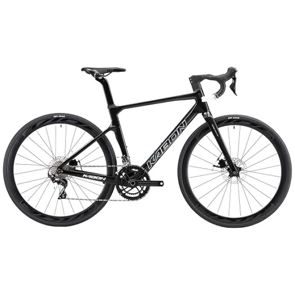 KABON Carbon Road Bike, 700C Carbon Fiber Frame Road Bike with Shimano 105 22 Speed Disc Brake Racing Bicycle for Men and Women