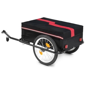 Ktaxon Bike Trailer Foldable Bicycle Trailer with Detached Cover, Quick Release Wheel, Anti-Rust Steel Frame and Universal Trailer Hitch, Bike...