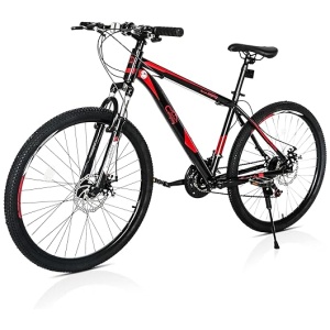 Ktaxon Mountain Bike 26/27.5/29 Inch Men & Women Mountain Bike 21-Speed Adult Bikes, Double Disc Brake, Suspension Fork, High Carbon Steel Frame