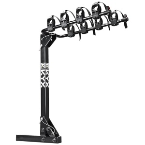 KYX Car Bike Rack, 4 Bike Rack Hitch Mount Up to 143lbs Load, Anti-Wobble Lock System, Tiltable Release, Foldable Bicycle Car Racks Stable & Sturdy...