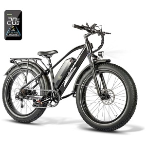 Lander Electric Bike for Adults,26" Fat Tire Electric Mountain Bike with 500W (Peak 720W) 48V 13Ah Battery, 25MPH, UL 2849 Certified,E-Bike 7...