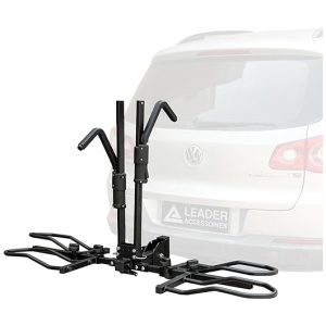 Leader Accessories TrekTote Platform Bike Rack for Car, Foldable 2 Bike Rack Hitch Mount for SUV, Truck, RV, Ebike Rack for 2 Bikes, Bicycle...