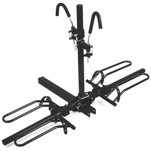 MaxxHaul 50027 Hitch Mount Bike Rack Platform Style 2-Bike Rack for Cars Trucks SUVs Minivans with Hitch Tightener for 2 inch Hitch Receiver