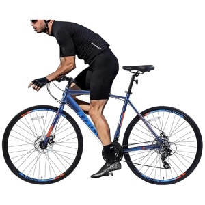 Mens Road Bike Hybrid Bikes, 700x25C Road Bikes for Men and Women, 8 Speed Commuter Bike Bicycles for Men