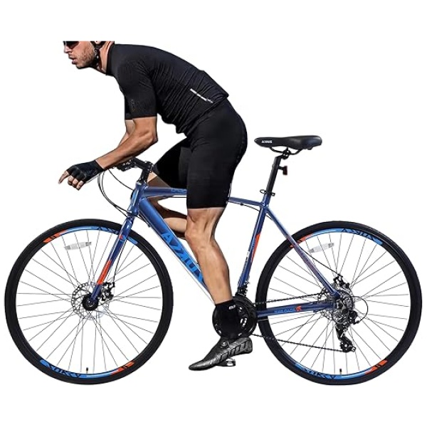 Mens Road Bike - Hybrid Road Bikes for Men and Women, 700x25C 28Inch Road Bikes, 8x3 Speed Commuter Bike with Sturdy Frame for Men