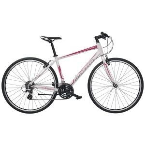 Micargi 26” Hybrid Bike Adult City Commute Bicycles 460MM Size Altus RD-M310-SGS 8 Speed Rear Derailleur Cross.6.0 (White)