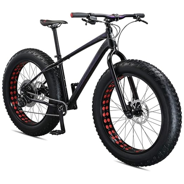 Mongoose Argus Sport Men and Women Fat Tire Mountain Bike, 26-Inch Wheels, Tectonic T2 Adult Frame, Hydraulic Disc Brakes