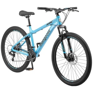 Mongoose Grafton Adult Mountain Bike, Hardtail, 21-Speed Drivetrain, 17-Inch Aluminum Frame, 26-27.5-Inch Wheels