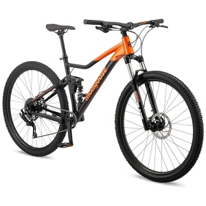 Mongoose Impasse Adult Men Women Mountain Bike, 27.5" or 29" Wheels, Aluminum Frame, Full Suspension, Front/Rear Disc Brakes
