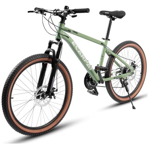 Mountain Bike for Men and Women, 26" Wheels, 21-Speed Commuter Bicycle, Carbon Steel Frame, U-Brakes, Grip Shifter, Front Suspension Fork - Perfect...