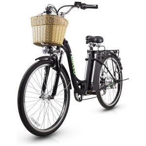 NAKTO Electric Bike for Adults Peak 500W Electric Bicycle with Basket Up to 24MPH 48 Miles City Commuter Ebike UL Certified High Brushless Motor,...