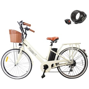 NAKTO Electric City Bike for Adults 250W/350W Electric Bicycle for Adults High Speed Brushless Gear Motor E-Bike with Removable Waterproof...