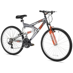 Northwoods Aluminum Full Suspension Mountain Bike, 24-Inch