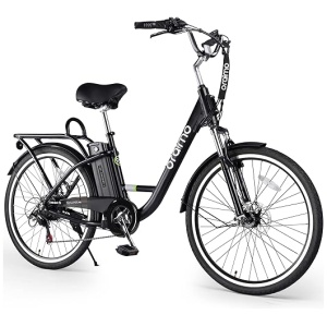 Oraimo Electric Bike for Adults 3.5H Fast Charge Up to 40 Miles Removable Battery,350W(Peak 500W) 26" City Cruiser Ebike 2X Load Rear Rack,Air...