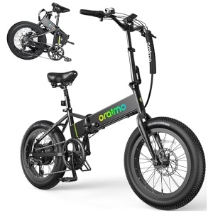 Oraimo Folding Electric Bike for Adults, 750W Brushless Motor(Peak 1000W), 48V 12Ah Hidden Battery Up to 50 Miles, 3.5H Fast Charge, 20" Fat Tire...