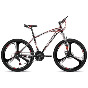 Outroad 26 Inch Mountain Bike, 21-Speed/High-Carbon Steel/Aviation Grade Frame, Dual Disc/V Brake, Adjustable Ergonomic Seat Bycycle for Men Women...