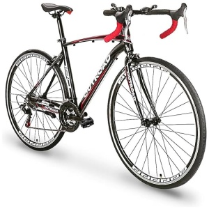 PanAme 14-21 Speed Road Bike with Light Aluminum Alloy Frame, 700C Wheel Commuter Bicycle with Dual Disc/V Brakes for Men and Women, Adult Faster...