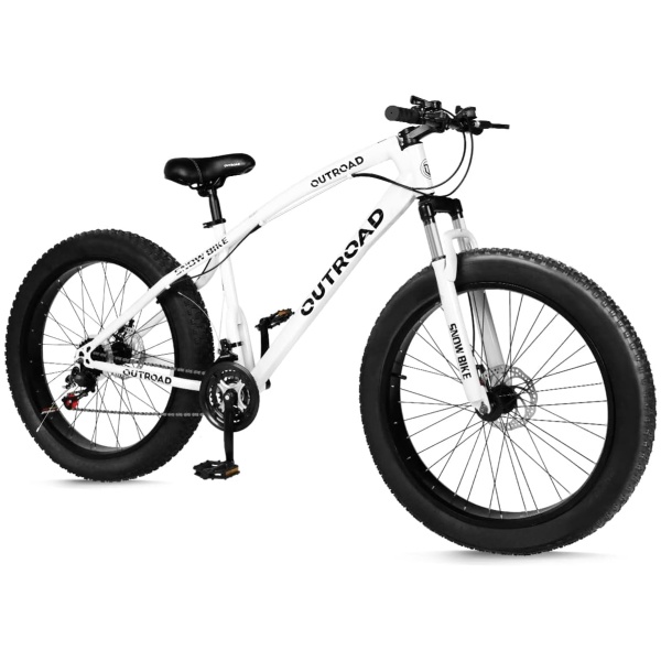 PanAme 26 inch Fat Tire Mountain Bike with 4 inch Knobby Tires, 21 Speed MTB with Dual Disc Brake for Adults, Anti-Slip Bicycle with Front...