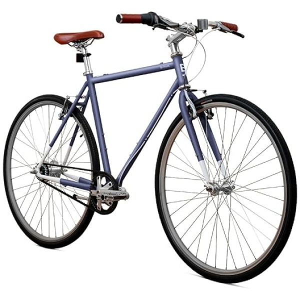 Priority Bicycles Brilliant L Train Adult Bike, Durable Chromoly Frame, Carbon Drive Belt, Multiple Speeds, Multiple Colors & Sizes