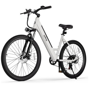 Qlife Cityone Electric Bike for Adults 26" Step-Through Ebike with 2.1" Tire,UL2849 Certified Built-in Removable Battery,Peak 500W Motor Ebikes...