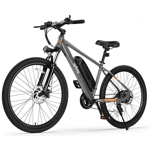 Qlife Racer Electric Bike for Adults - 21-Speed Mountain Lightweight Ebike with 350W Brushless Motor, 375Wh Removable Battery, 26X2.1 Tire Step...