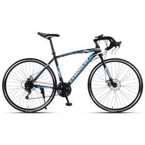 Road Bike 21/24/27/30 Speed, Adult Bicycle, 700C Wheels, Dual Disc Brake Shock Absorbing Bend Handlebar Bike
