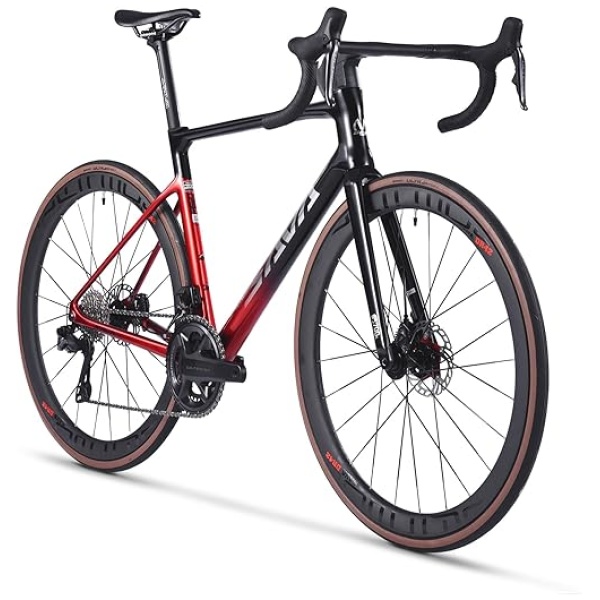 SAVADECK Carbon Road Bike, 24 Speeds Shifting Road Bicycle with Ultegra Di2 8170 Groupset, T1000 Full Carbon Race Bike with Carbon Frame and Carbon...