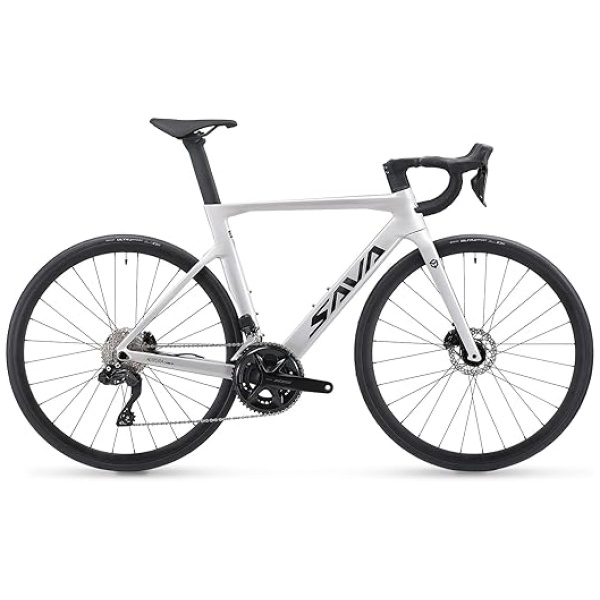 SAVADECK Carbon Road Bike Lightweight 24-Speed Shifting Road Bicycle with Shimano 105 Di2 7170 Groupset, T800 Carbon Frame & Fork with 700C...