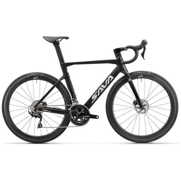 SAVADECK Carbon Road Bike, T800 Carbon Fiber Frame 700C Racing Bicycle with Shimano 105 R7000 22 Speed Groupset and Mechanical Disc Brake,...