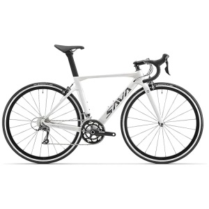 SAVADECK Carbon Road Bike, Warwinds3.0 700C Carbon Fiber Frame Carbon Fork Racing Bicycle with Shimano SORA 18 Speed Derailleur System and Double V...