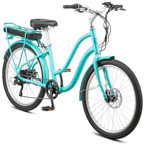 Schwinn Mendocino Electric Cruiser Bike for Adults, 20 MPH Commuting eBike, Ride Up to 45 Miles on Single Charge, 26-Inch Wheels, 6-Speed, Pedal...