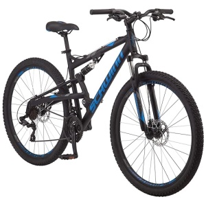 Schwinn S29 Mens and Womens Mountain Bike, 29-Inch Wheels, Aluminum Frame, Dual-Suspension, Mechanical Disc Brakes