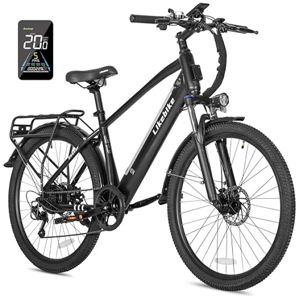 Seeker 26" Electric Bike for Adults with Peak 500W Brushless Motor, 35Miles 324WH Removable Battery 20MPH Commuting Electric Mountain Bike, UL 2849...