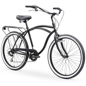 sixthreezero Around The Block Men Beach Cruiser Bike, 1/3/7/21 Speed Bicycles, 26"/24" Wheels, Multiple Colors