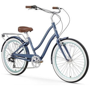 sixthreezero EVRYjourney Women's Beach Cruiser Bike, Step Through Hybrid Bicycle, 24 or 26 Inch Wheels, Multiple Speed Options and Colors