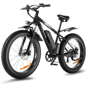Speedrid Electric Bike 26" Fat Tire Electric Bike for Adult, 25mph Peak 750W 48V 10.4Ah Removable Lithium-Ion Battery Electric Mountain Bike, 3H...
