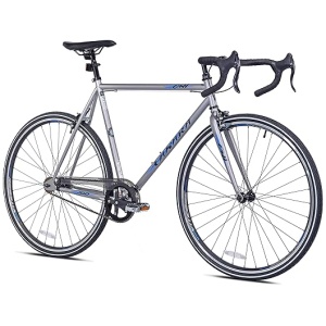 Takara Oni Single Speed Drop Bar Fixie Road Bike, 700c, Large, Silver