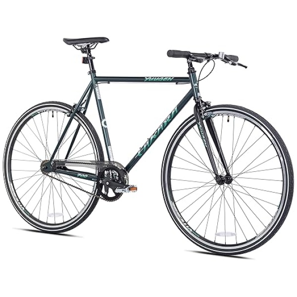 Takara Yuugen Single Speed Flat Bar Fixie Road Bike, 700c, Large, Green