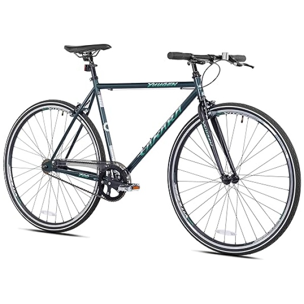 Takara Yuugen Single Speed Flat Bar Fixie Road Bike, 700c, Medium, Green