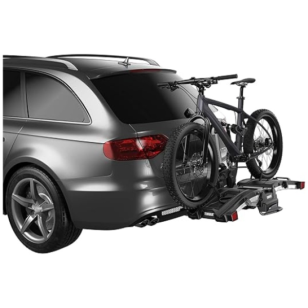 Thule EasyFold XT 2 Hitch Bike Rack - E-Bike Compatible - Fits 2" and 1, 1/4" receivers - Tool-Free Installation - Fully Foldable - Easy Trunk...