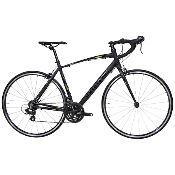 Tommaso Fascino Sport Performance Aluminum Road Bike, Shimano Tourney, 21 Speeds, Matte Black
