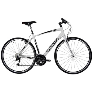 Tommaso La Forma Lightweight Comfortable Hybrid Bikes, Fitness Commuter Bike, Black, White