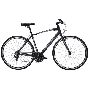 Tommaso Sorrento Hybrid Bike, Fitness and Commuter Flat Bar Shimano Tourney Bike, Matte Black