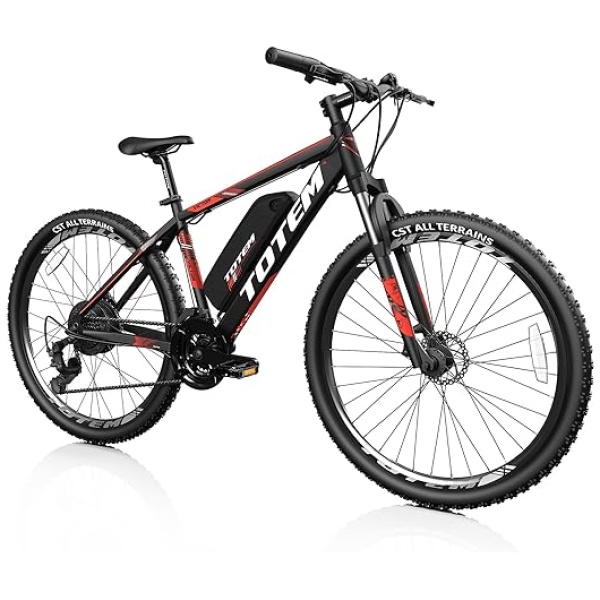 Totem Electric Bike for Adults 26”, Mountain Ebike 350W Motor, 20MPH Victor 2.0 with 36V 10.4Ah Removable Battery, E-MTB with 21 Speed Gears,...