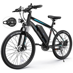 TotGuard Electric Bike, Electric Bike for Adults, 26" Ebike 500W Peak Motor, 19.8MPH Electric Mountain Bike with 374.4WH Removable Battery,...