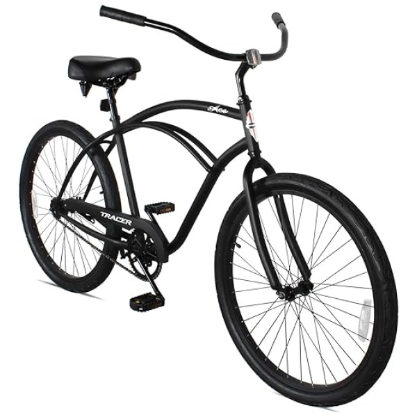 Tracer ACE 26" Beach Cruiser Bike Adult, 26 Inch Wheels, Steel Step Over or Step Through Steel Frame, Coaster Brake, Hybrid Bike, 1 Speed, Complete...